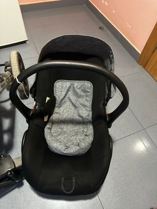 Cochecito y Silla de Coche Bebé Gris