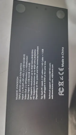 Switch KVM KCEVE 3x3 8K/4K USB 3.0