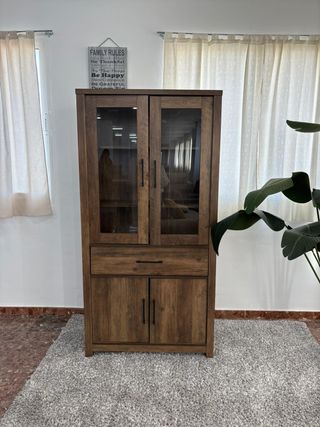 NUEVA Vitrina de madera y cristal