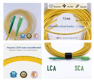 Elfcam Cabo fibra ótica amarela 100 metros (186)