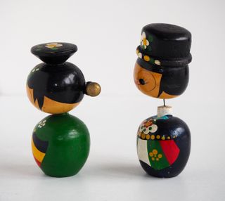 Antiche bambole Kokeshi sposa coreana