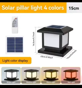 Luz solar para poste 4 colores 15cm