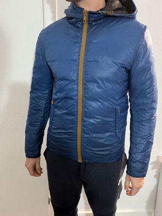 Plumas reversible en marrón y azul Talla 46/S