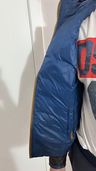 Plumas reversible en marrón y azul Talla 46/S