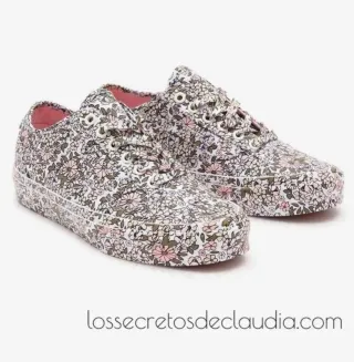 Zapatillas VANS Old Skool florales nude y rosado