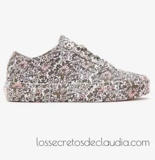 Zapatillas VANS Old Skool florales nude y rosado