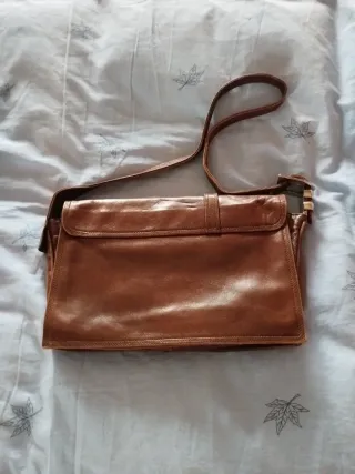 Borsa pelle vintage marrone