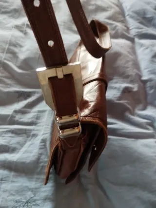 Borsa pelle vintage marrone