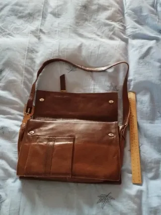 Borsa pelle vintage marrone