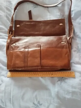 Borsa pelle vintage marrone