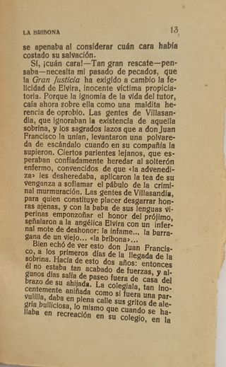 Libro Antiguo "La Bribona" - Serafín Puertas