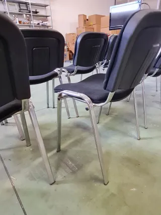 Sedie ufficio sala attesa tessuto metallo