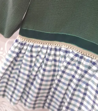 Vestido niña Alves verde cuadros