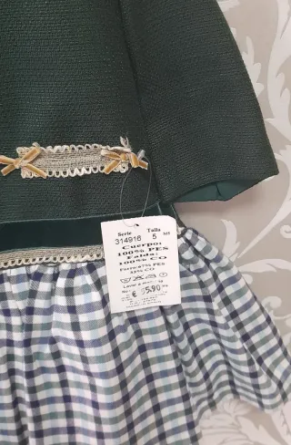 Vestido niña Alves verde cuadros