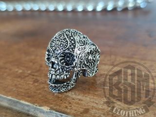 Anello Teschio messicano Decorato