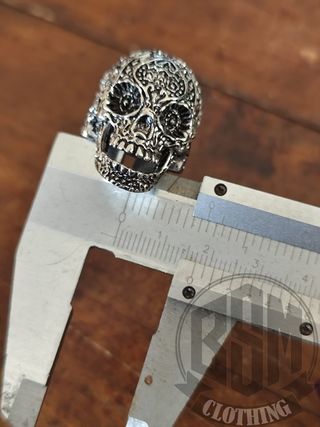Anello Teschio messicano Decorato