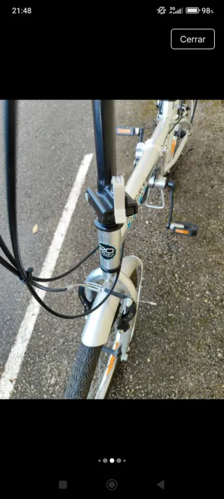 Bicicleta pieghevole 20" grigia