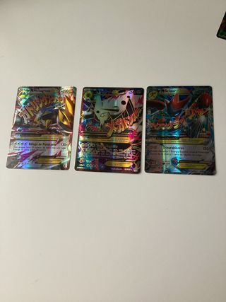 Lote 3 Cartas Mega Pokémon tipo metal