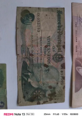 Lote 9 billetes colección