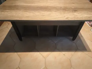 Mesa centro elevable madera y metal