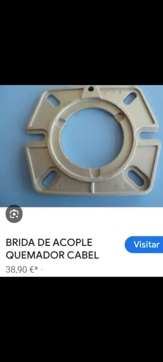 Brida de acople quemador a la caldera