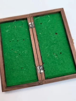 Ajedrez de viaje de madera vintage