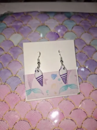 Pendientes caracola mar