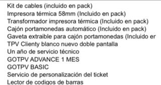 TPV Táctil Completo