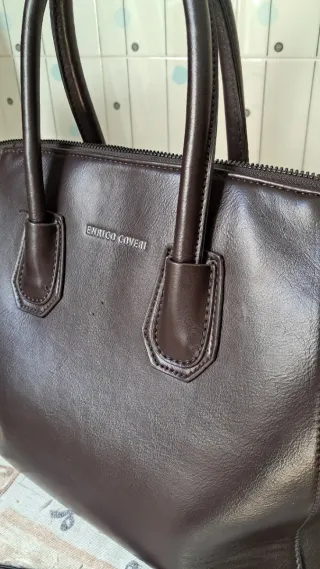 Borsa Enrico Coveri marrone con tracolla