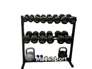 Soporte para mancuernas y kettlebells