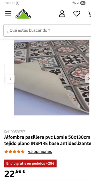 Alfombra de cocina Inspire Lomie 50x1,3m