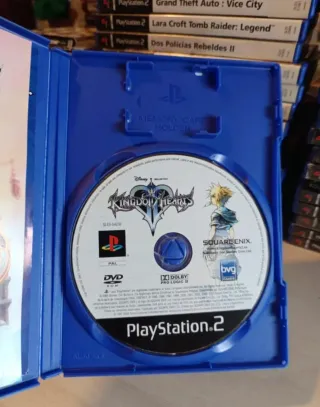 Kingdom Hearts 2 PS2 Carátula Plateada