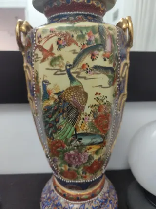 Jarrón Chino Porcelana Multicolor