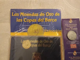 Monedas Oro Barça y Real Madrid Colección