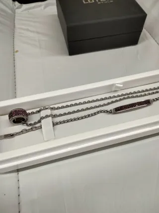 Conjunto LOTUS Plata y Rosa