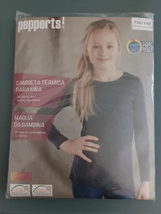 Camiseta térmica Pepperts! niña azul