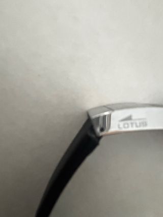 Pulsera LOTUS de hombre negra y plateada