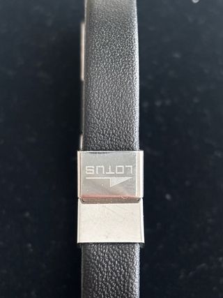 Pulsera LOTUS de hombre negra y plateada