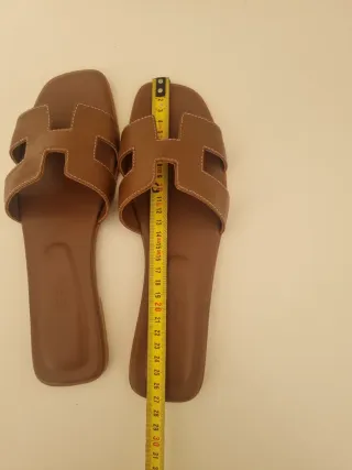Chanclas Hermès Oran Marrones