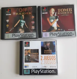 Lote 4 Juegos Tomb Raider PS1 PAL