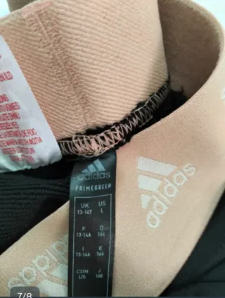 Pantalón chándal Adidas negro y salmón