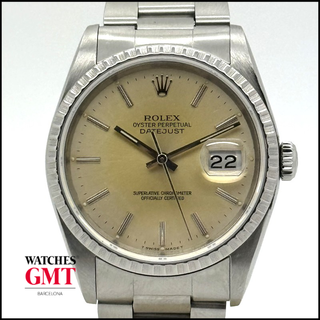 ROLEX DATEJUST 36 OYSTER 16220 BEIGE DIAL