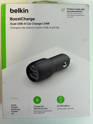 Cargador Coche Belkin BoostCharge Dual USB-A 24W