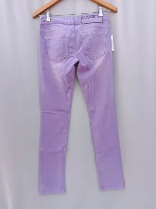 Met Pantalones Pana Stretch Talla 36/38 Morado