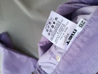 Met Pantalones Pana Stretch Talla 36/38 Morado