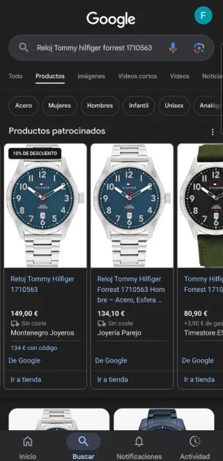 Reloj Tommy Hilfiger Azul y Plateado