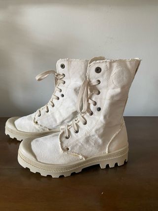 Stivaletti 38 unisex tela grezza Made in Italy