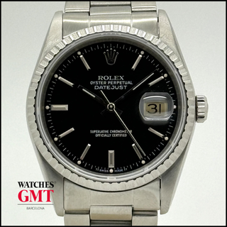 ROLEX DATEJUST 36 BLACK DIAL 16220
