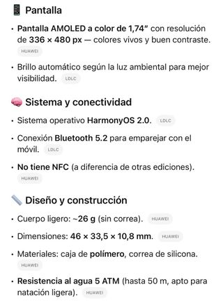 Huawei Watch Fit 2 Active Negro