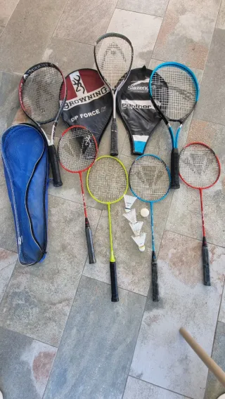 Set di racchette da tennis e badminton + accessori